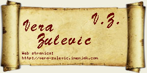 Vera Zulević vizit kartica